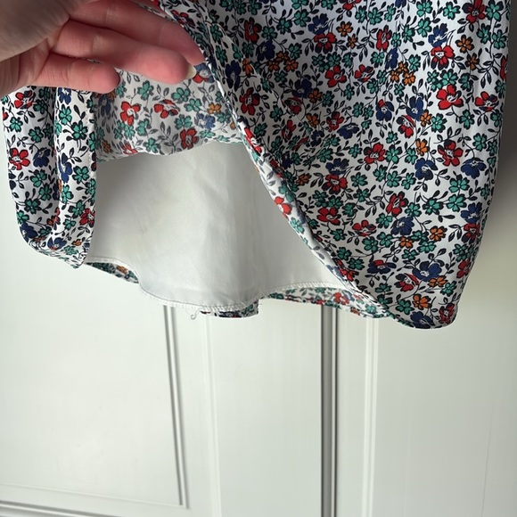 J. Crew Scalloped Floral Colorful Tank Top size 6 - Picture 3 of 6